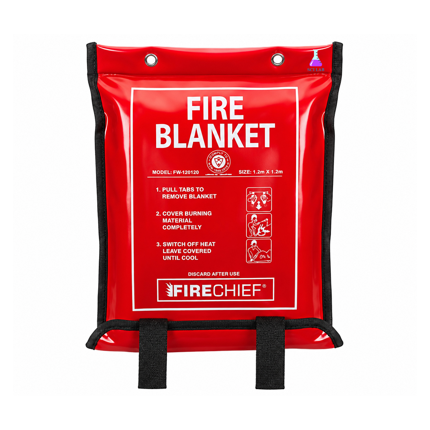 Fire blanket, 180 x 125 mm